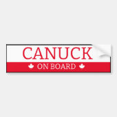 De Voiture Autocollant pare-chocs - Canuck à bord (Devant)