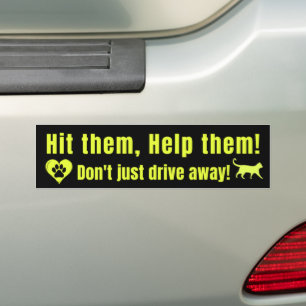 De Voiture Autocollant pare-chocs Neon Jaune "Les heurter, le