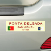 De Voiture Autocollant pare-chocs Ponta Delgada (En voiture)