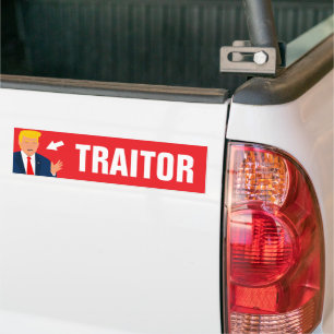 De Voiture Autocollant pare-chocs Traitor Anti Trump Car