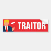 De Voiture Autocollant pare-chocs Traitor Anti Trump Car (Devant)
