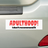 De Voiture Autocollant pour adulte - Je ne le recommande pas (En voiture)