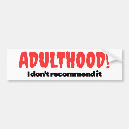 De Voiture Autocollant pour adulte - Je ne le recommande pas (Devant)