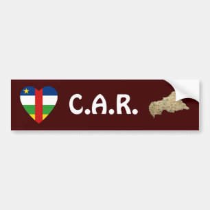 De Voiture Autocollant pour pare-chocs Drapeau Cœur + Carte d