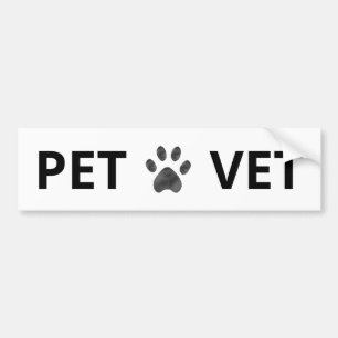 De Voiture Autocollant pour pare-chocs Pet Vet & patte en noi