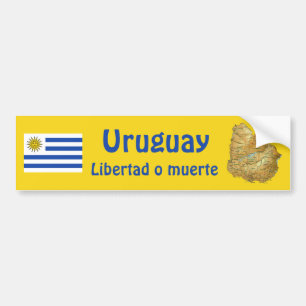 De Voiture Autocollant Uruguay Drapeau et Carte