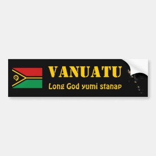 De Voiture Autocollant Vanuatu Drapeau + Carte