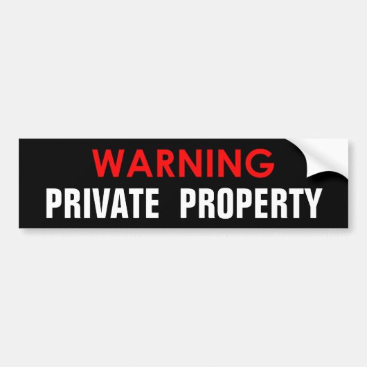DE VOITURE AVERTISSEMENT PROPRIÉTÉ PRIVÉE AUTOCOLLANT BRILLAN (Devant)