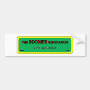 De Voiture Bumper/vitre autocollant génération BOOMER
