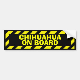 De Voiture Carte Chihuahua carton jaune noir autocollant