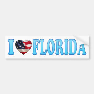 De Voiture Cool Blue J'aime Floride - Autocollant