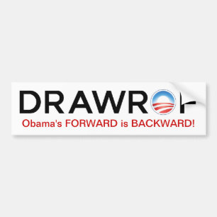 De Voiture DRAWROF Barack Obama EN AVANT est autocollant