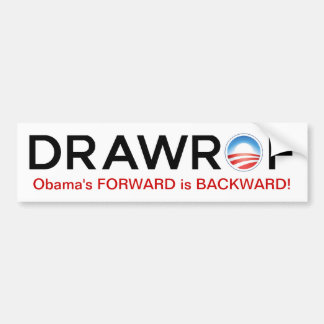 De Voiture DRAWROF Barack Obama EN AVANT est autocollant