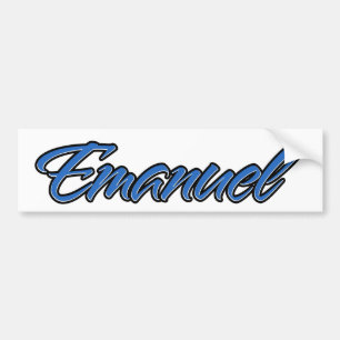 De Voiture Emanuel Nom bleu Autocollant Autocollant
