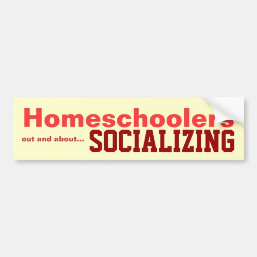 De Voiture Homeschoolers - autocollant ayant une vie sociale (Devant)