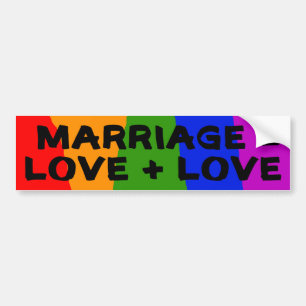 De Voiture Mariage = amour + Autocollant d'amour