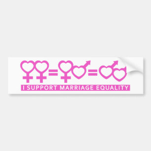 De Voiture Mariage Égalité / Un amour autocollant pare-chocs