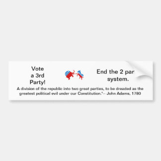 De Voiture Patriotique "vote autocollant d'un tiers"