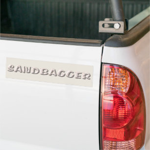 De Voiture Sable blanc Sandbagger autocollant pare-chocs