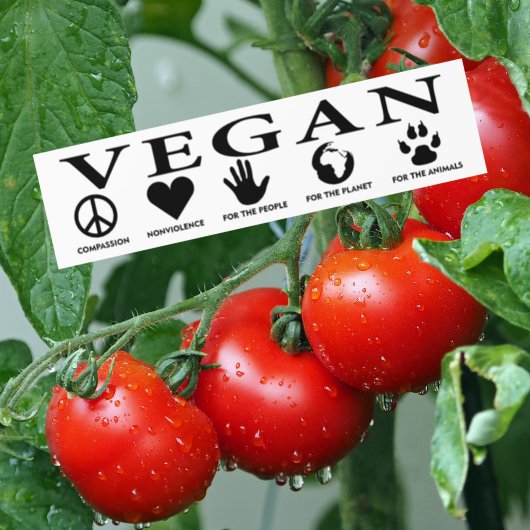 De Voiture Vegan Mean, Autocollant