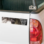 De Voiture WOLF FACE Wildlife Conservation Bumper autocollant (Sur camion)