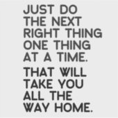 De volgende juiste ding vinyl Stickers (Voorkant)