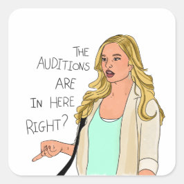 De volgende stap De audities zijn hier toch? Vierkante Sticker