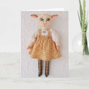 De volks Kaart van Pasen van Doll van het Lam van