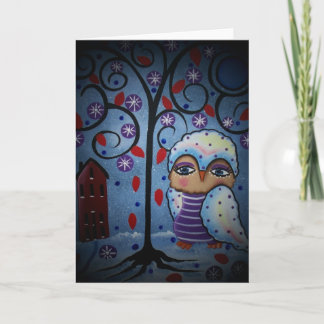 De VOLKS Vlok van de Sneeuw van de KUNST BIJ LORI Feestdagen Kaart