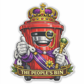 De Volkskruk - Waterdichte Sticker voor de Afvalba