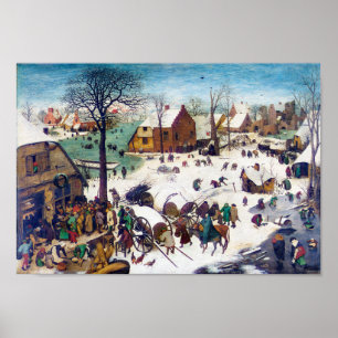 De volkstelling in Bethlehem, Pieter Bruegel Poster