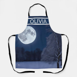 De volle maan bij Christmas Schort