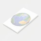 De volledige aarde toont topografische gegevens. post-it® notes (Schuin)