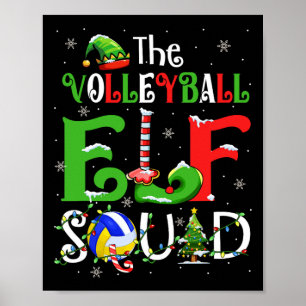 De volleybal Elf Xmas Elf Pet Sschattig SS Schatti Poster