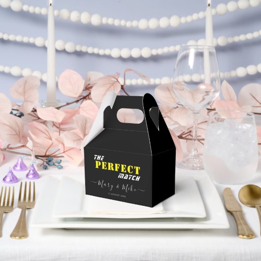 De VOLMAAKTE Match - Favor-box met medium puntgeve Bedankdoosjes (Huwelijk)