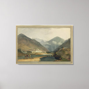 De voormalige Winterhoofdstad Bhutan in Punakha Dz Canvas Afdruk