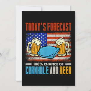 De voorspelling van vandaag is Cornhole en bier Kaart