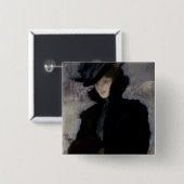 De voorste munt vierkante button 5,1 cm (Voorkant /achterkant)