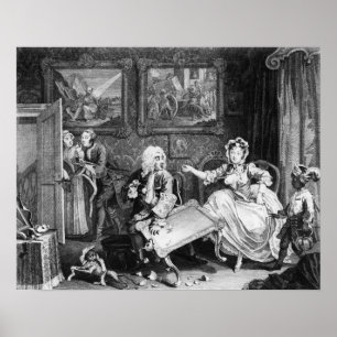 De vooruitgang van Harlot, bord II, Quarrels Poster