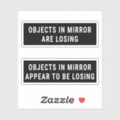 De voorwerpen in Spiegel verliezen Sticker (Vel)