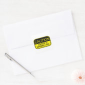 De voorzichtige inhoud is extreem heet vierkante sticker (Envelop)