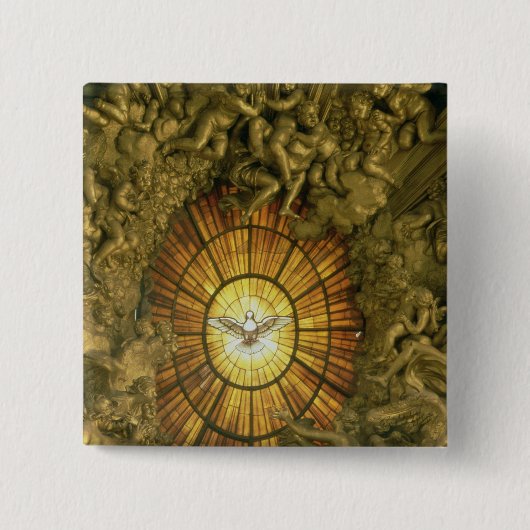 De voorzitter van St.Peter Vierkante Button 5,1 Cm (Voorkant)