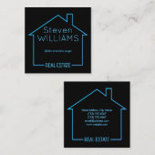 De vorm van het huis geïnspireerd door neon line vierkante visitekaartje (Voorkant / Achterkant)