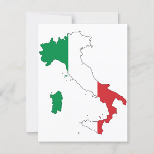De vorm van Italië Briefkaart