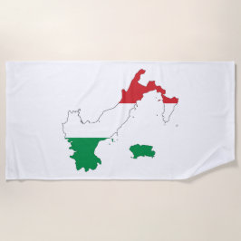 De vorm van Italië Strandlaken