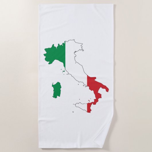 De vorm van Italië Strandlaken (Voorkant)