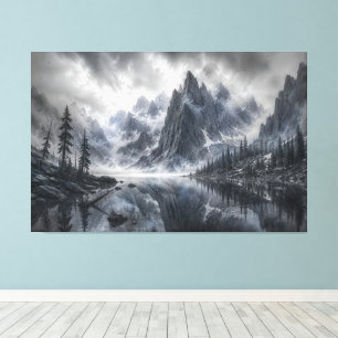 De Vorm Van Stilte – Zwart en Wit Landschap Canvas Afdruk