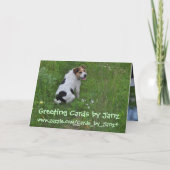 De vorm van Valentijn de Hond Feestdagen Kaart (Achterkant)