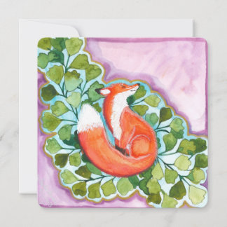 De vos en de bries feestdagenkaart