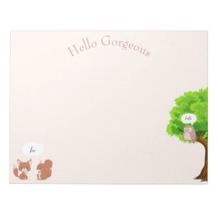 De vos en de eekhoorn notitieblok voor schattige l